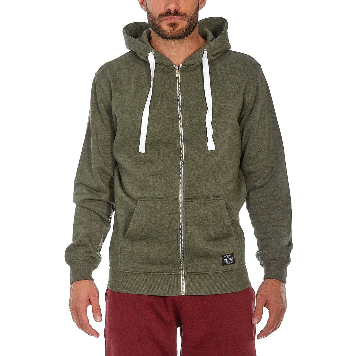 ADMIRAL ALGIS Mens Fleece Hoodie Khaki