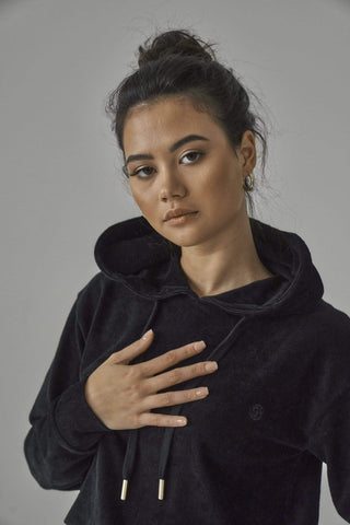 SIANMARIE Brushed Black Hoodie | WOMENS | Sian Marie