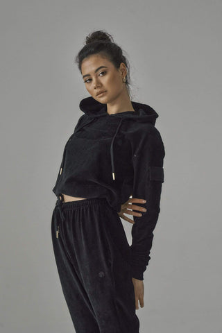 SIANMARIE Brushed Black Hoodie | WOMENS | Sian Marie